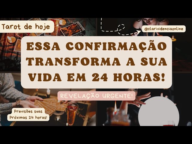 Read more about the article 🔮 ESSA CONFIRMAÇÃO TRANSFORMA A SUA VIDA EM 24 HORAS! 🌟 TAROT DE HOJE!