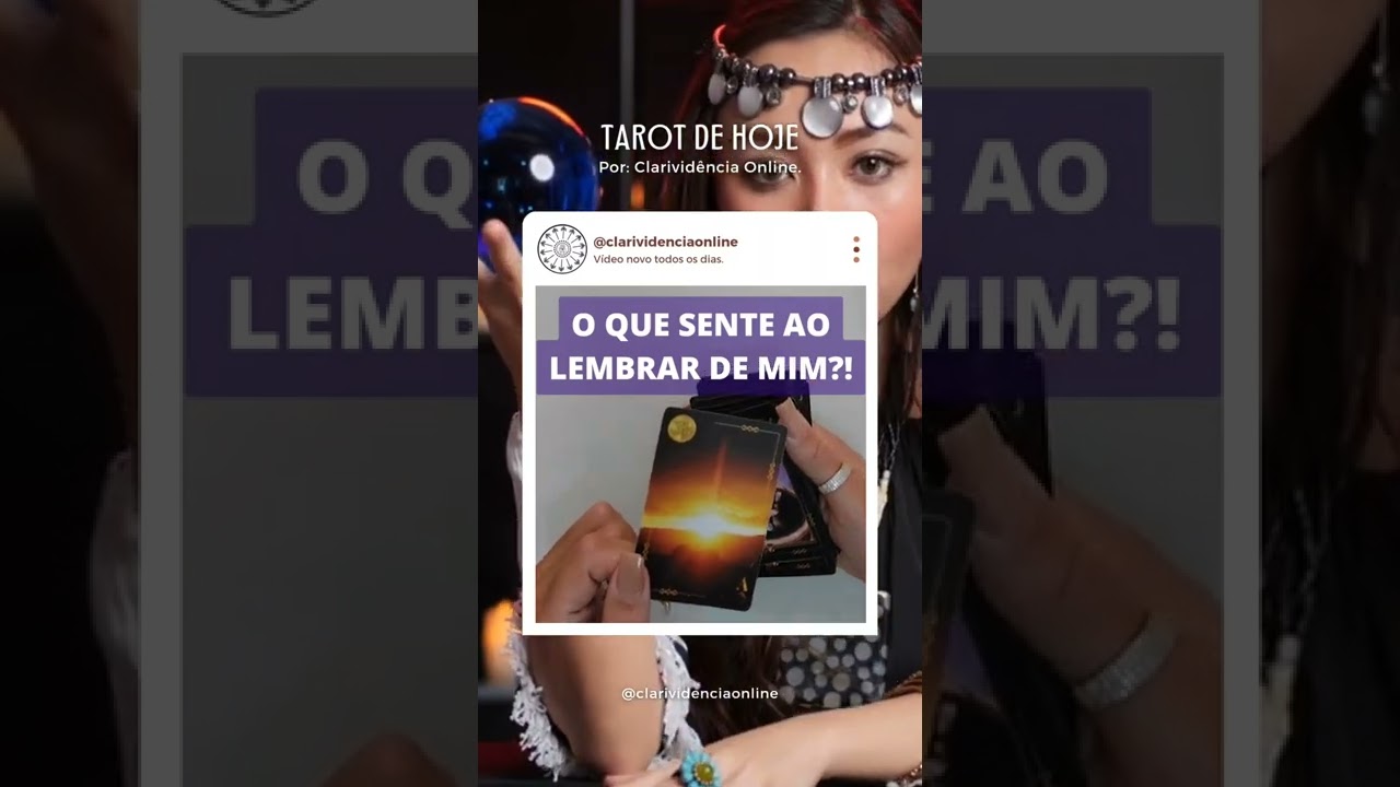 Read more about the article 🔮 O QUE SENTE AO LEMBRAR DE MIM? ❤️ #SHORTS EM ALTA 🌟 TAROT DE HOJE!