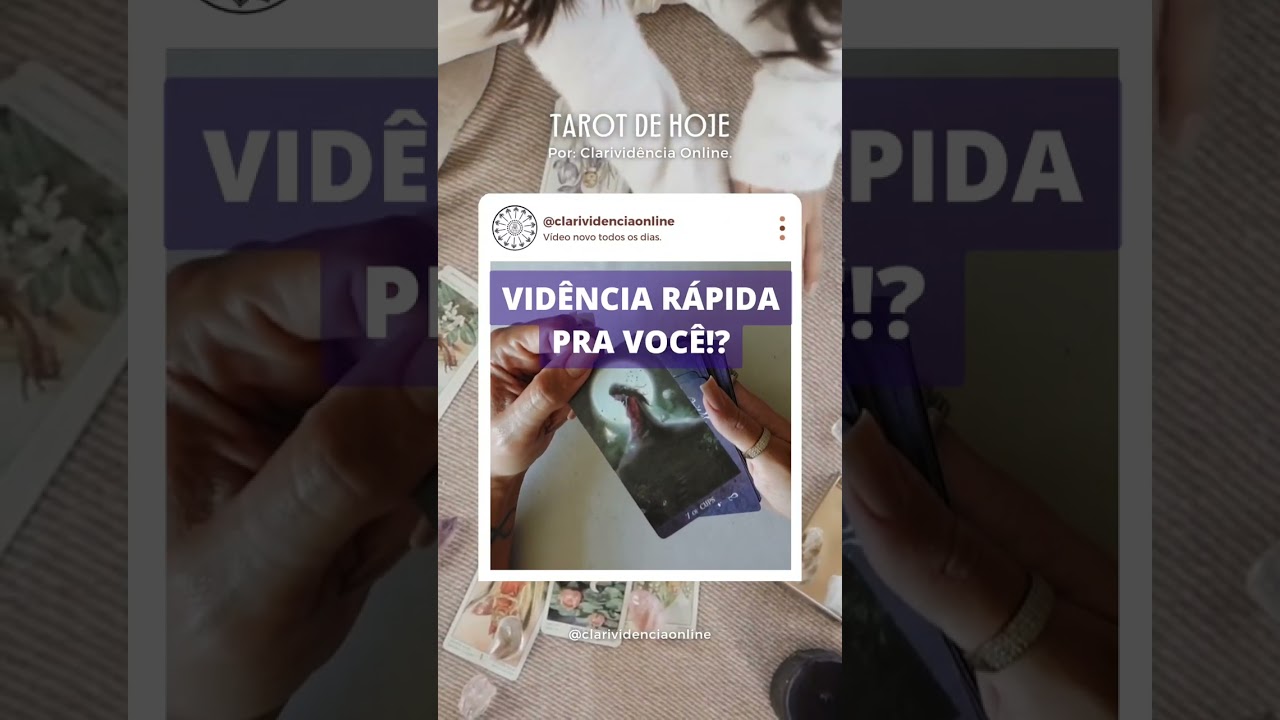 Read more about the article 🔮 VIDÊNCIA RÁPIDA PRA VOCÊ! ❤️ #SHORTS EM ALTA 🌟 TAROT DE HOJE!