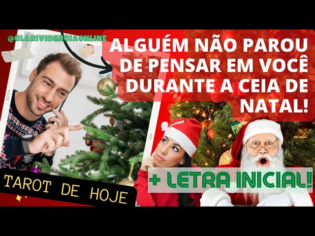 Read more about the article 🎄 ALGUÉM NÃO PAROU DE PENSAR EM VOCÊ DURANTE A CEIA DE NATAL! C/ + LETRA INICIAL! ❤️🌟 TAROT DE HOJE!