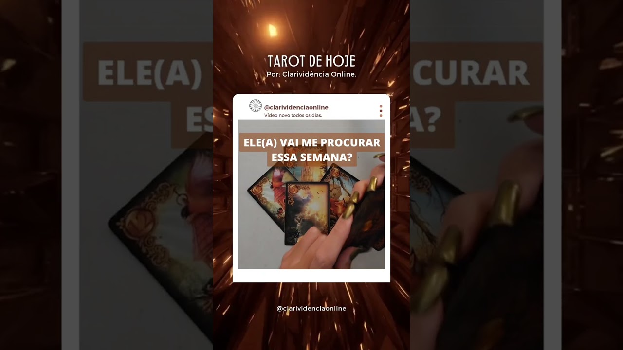 Read more about the article 🔮 ELE(A) VAI ME PROCURAR ESSA SEMANA? ❤️ #SHORTS EM ALTA! 🌟 TAROT DE HOJE!