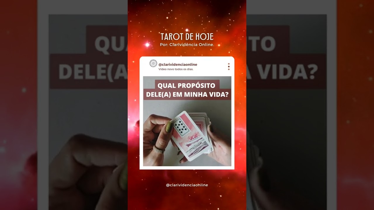 Read more about the article 🔮 QUAL PRÓPOSITO DELE(A) EM MINHA VIDA?  ❤️ #SHORTS EM ALTA! 🌟 TAROT DE HOJE!