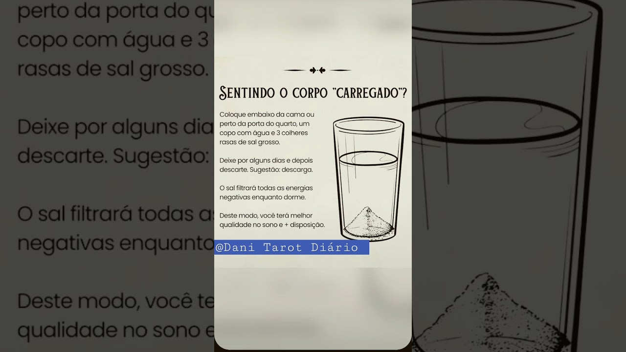 Read more about the article simpatia para quem está sentindo o corpo “CARREGADO” #simpatias #eupossoeuconsigo