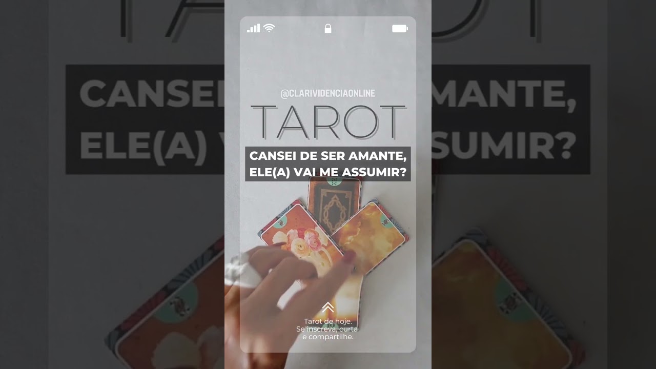 Read more about the article 🔮 CANSEI DE SER AMANTE, ELE(A) VAI ME ASSUMIR? ❤️ #SHORTS 🌟 TAROT DE HOJE!