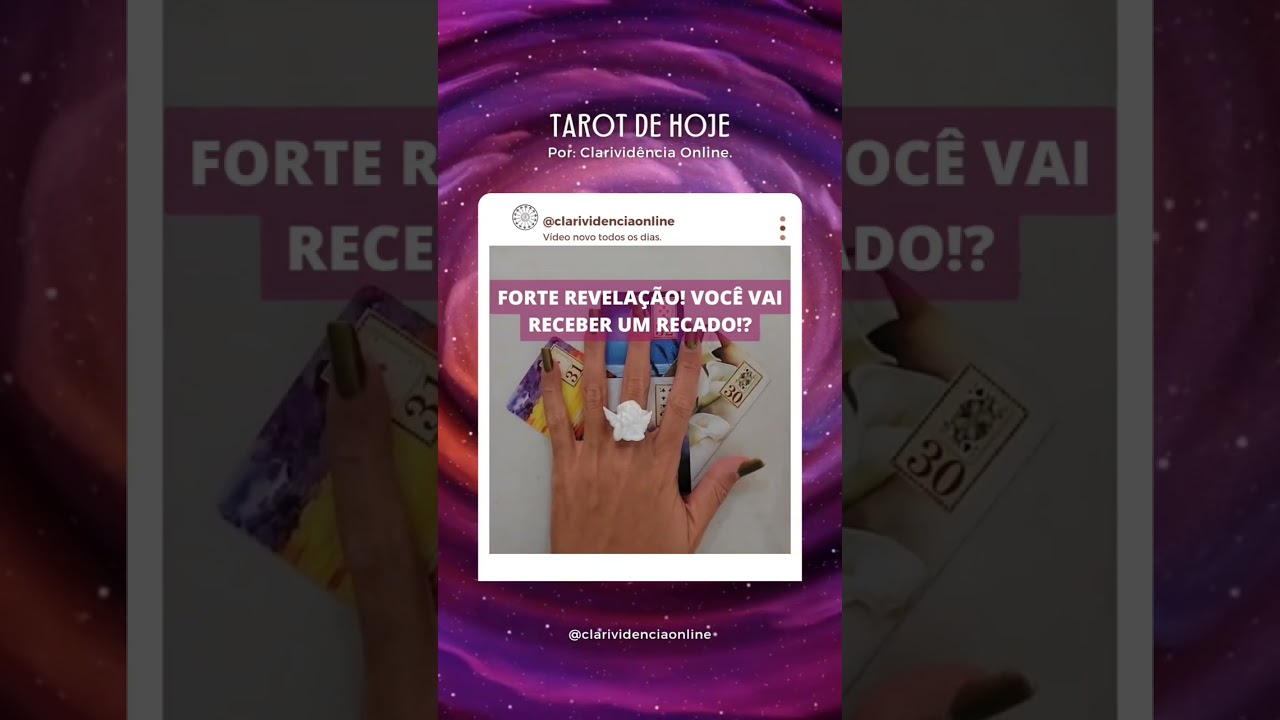Read more about the article 🔮 FORTE REVELAÇÃO! VOCÊ VAI RECEBER UM RECADO! ❤️ #SHORTS EM ALTA! 🌟 TAROT DE HOJE!