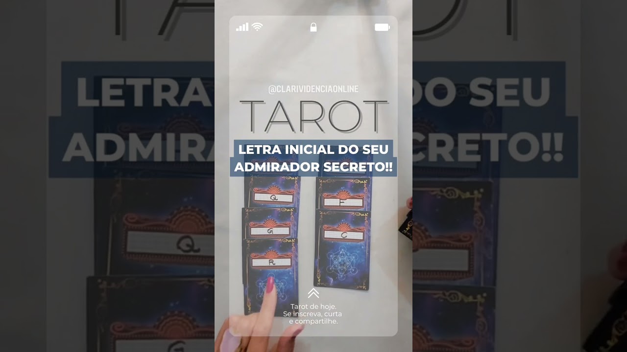 Read more about the article 🔮 LETRA INICIAL DO SEU ADMIRADOR SECRETO! ❤️ #SHORTS 🌟 TAROT DE HOJE!