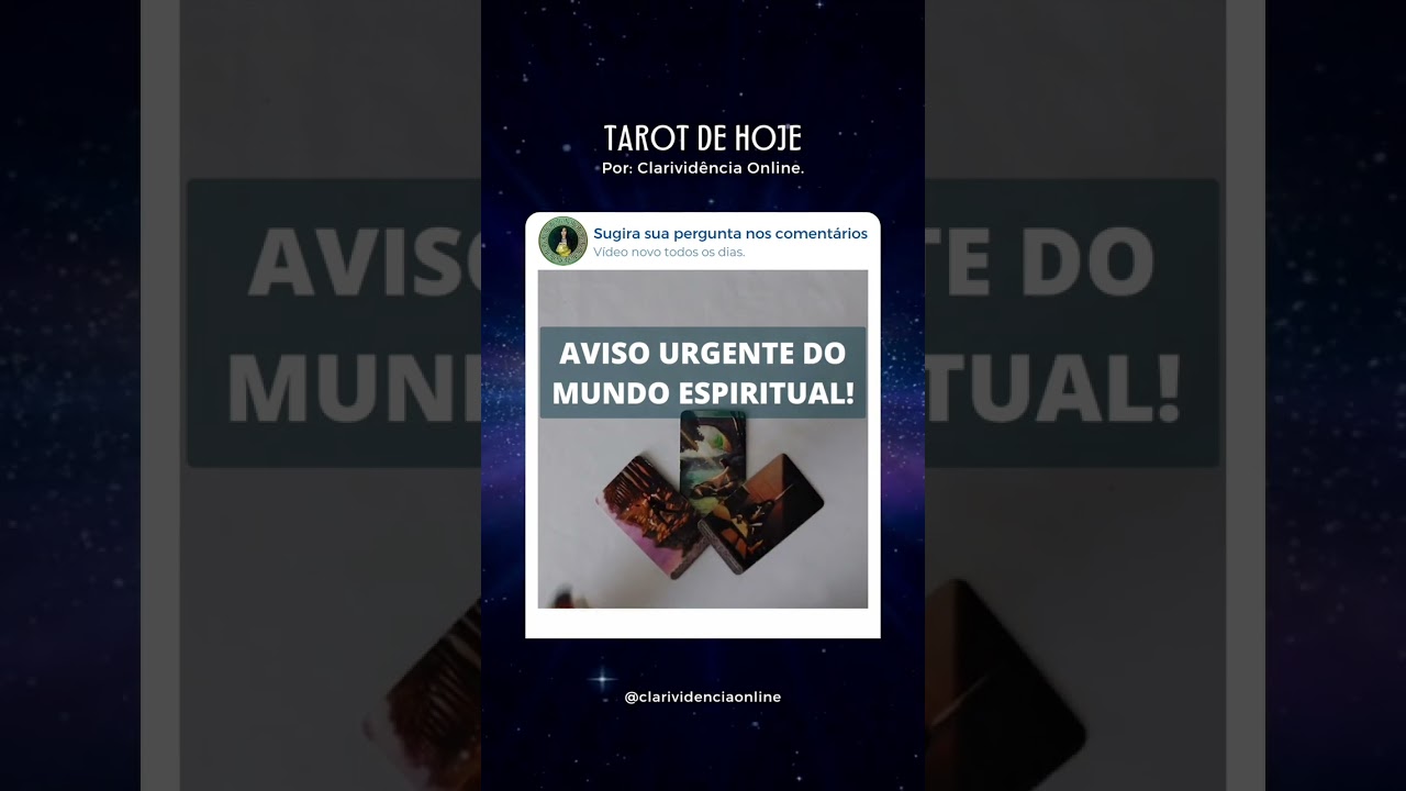 Read more about the article 🔮 AVISO URGENTE DO MUNDO ESPIRITUAL! ❤️ #SHORTS EM ALTA 🌟 TAROT DE HOJE!