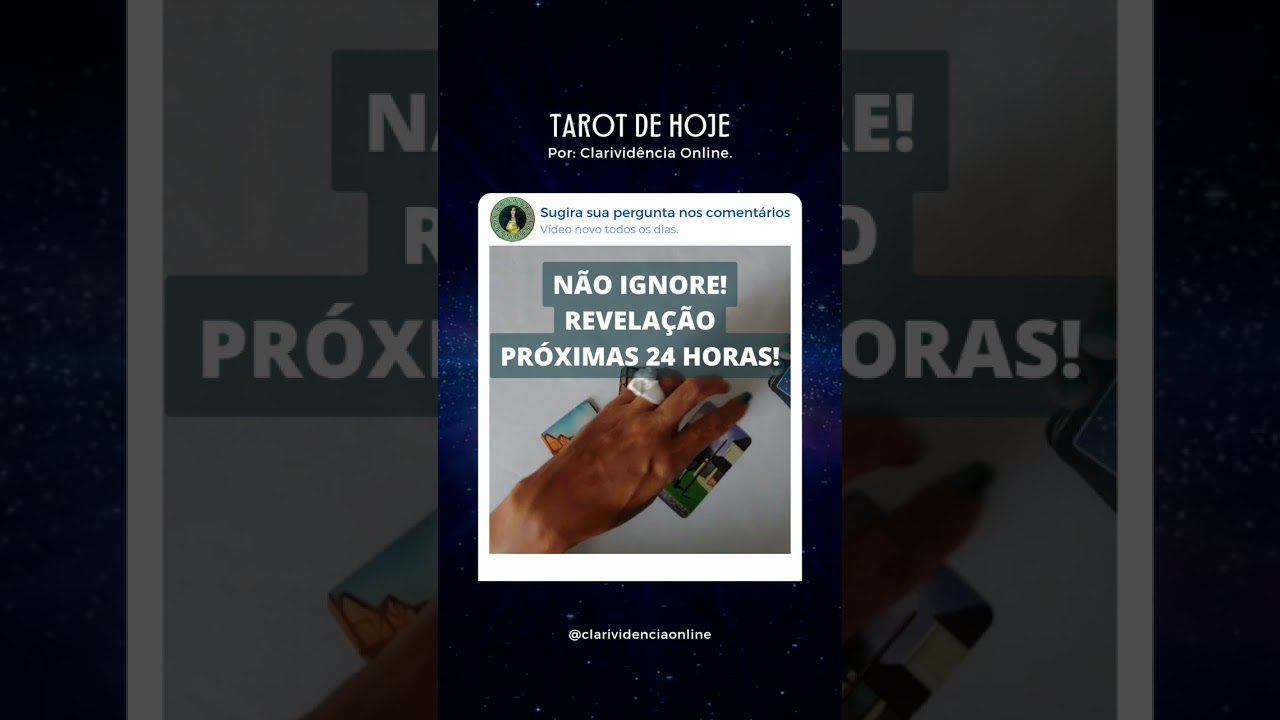 Read more about the article 🔮 NÃO IGNORE! REVELAÇÃO PRÓXIMAS 24 HORAS!  ❤️ #SHORTS EM ALTA 🌟 TAROT DE HOJE!