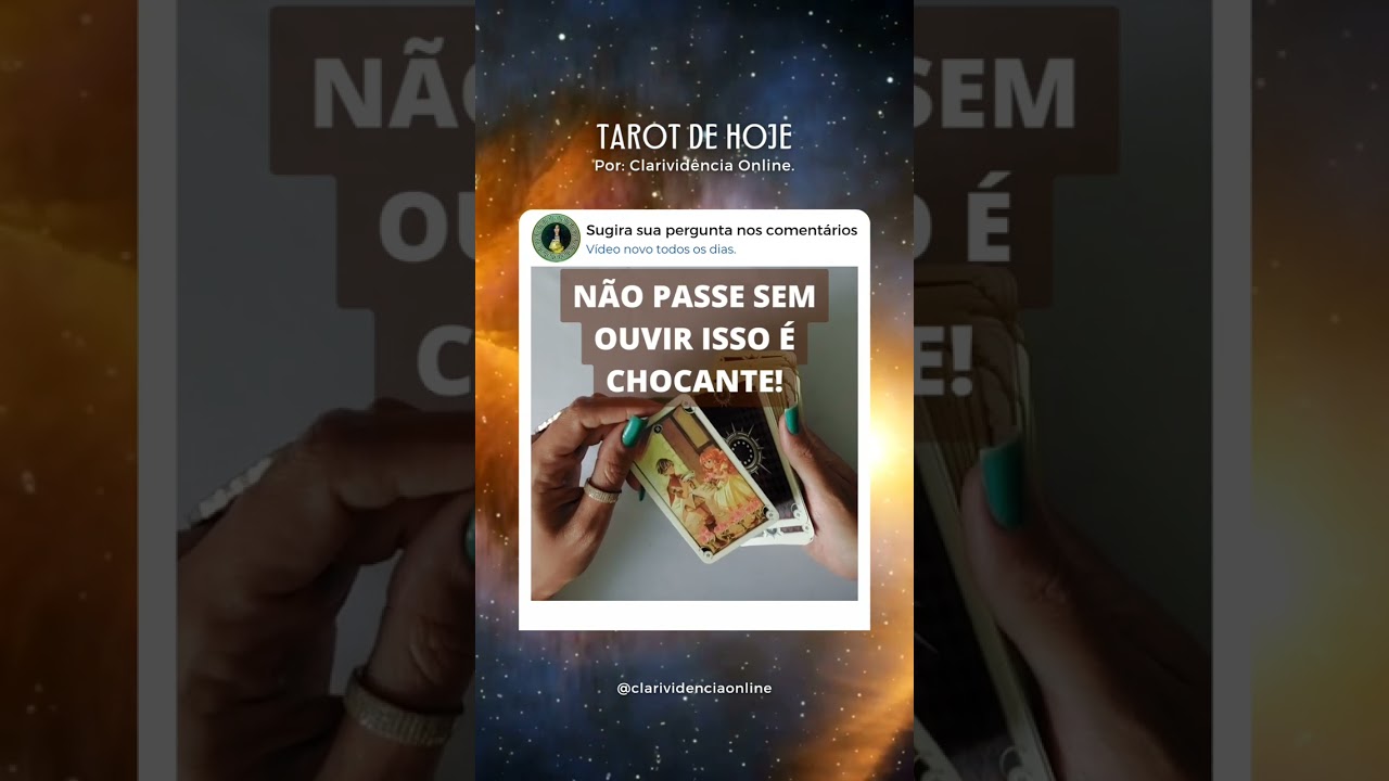 Read more about the article 🔮 NÃO PASSE SEM OUVIR ISSO POIS É CHOCANTE! 💛 #SHORTS EM ALTA 🌟 TAROT DE HOJE!