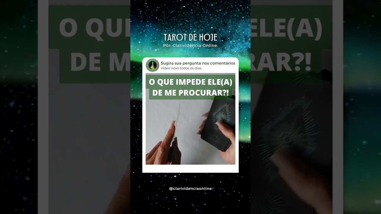 Read more about the article 🔮 O QUE IMPEDE ELE(A) DE ME PROCURAR? ❤️ #SHORTS EM ALTA! 🌟 TAROT DE HOJE!