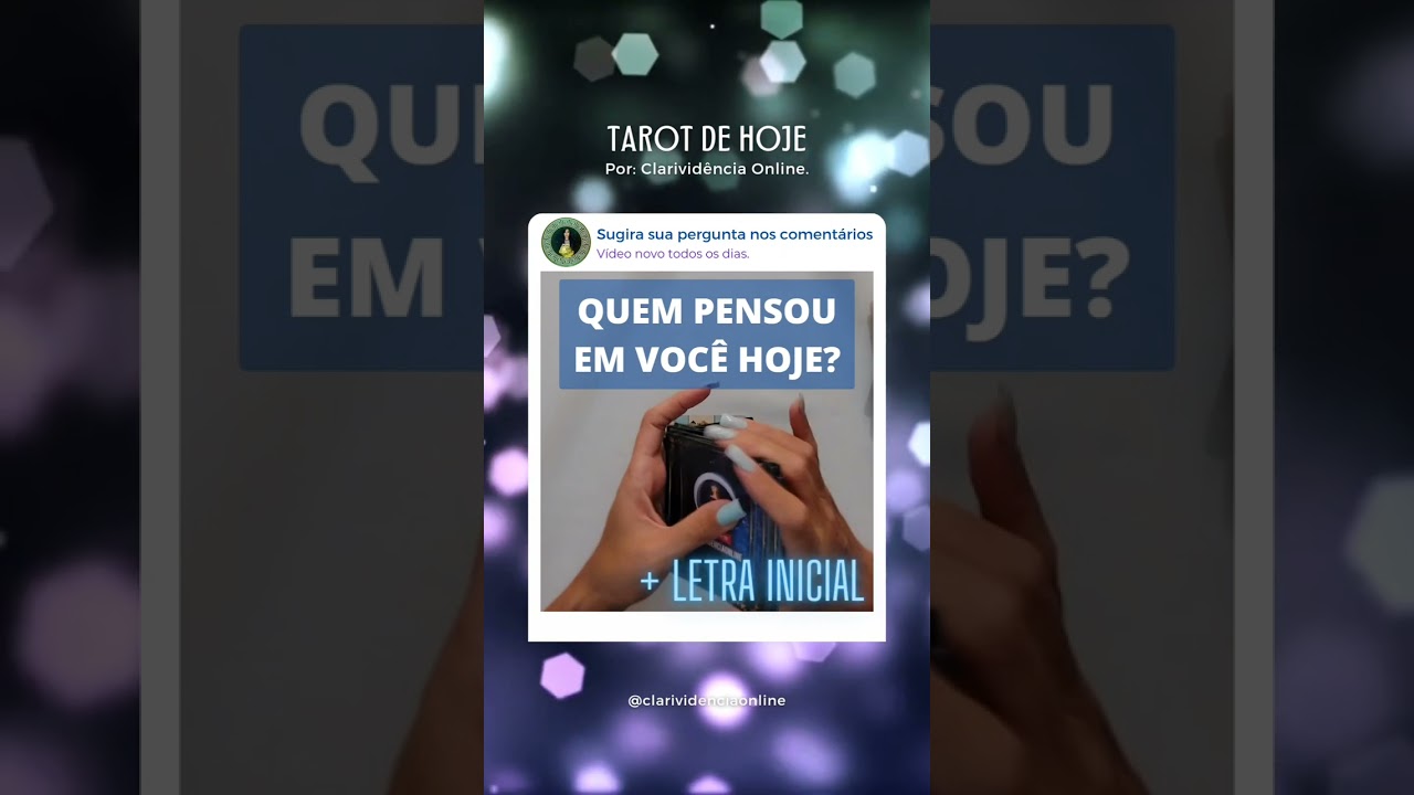 Read more about the article 🔮 QUEM PENSOU EM VOCÊ HOJE? + LETRA INICIAL! 💛 #SHORTS EM ALTA! 🌟 #TAROTHOJE