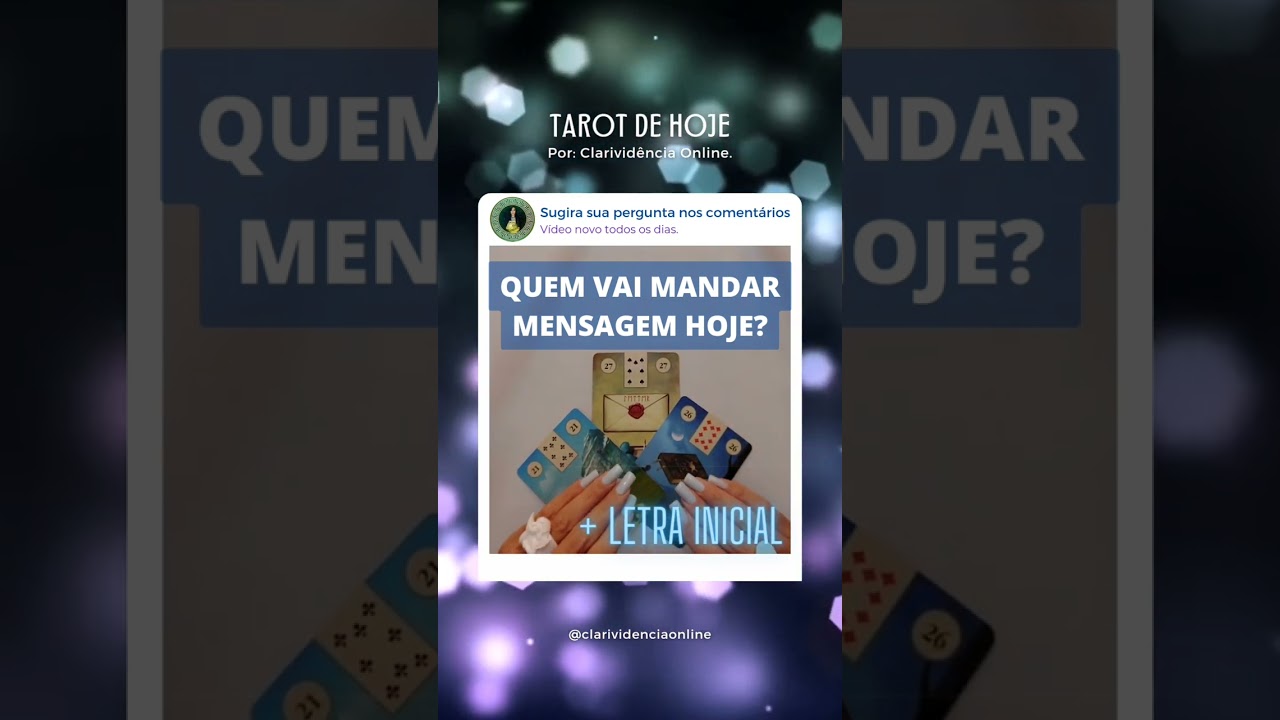 Read more about the article 🔮 QUEM VAI MANDAR MENSAGEM HOJE? + LETRA INICIAL! 💛 #SHORTS EM ALTA! 🌟 #TAROTHOJE