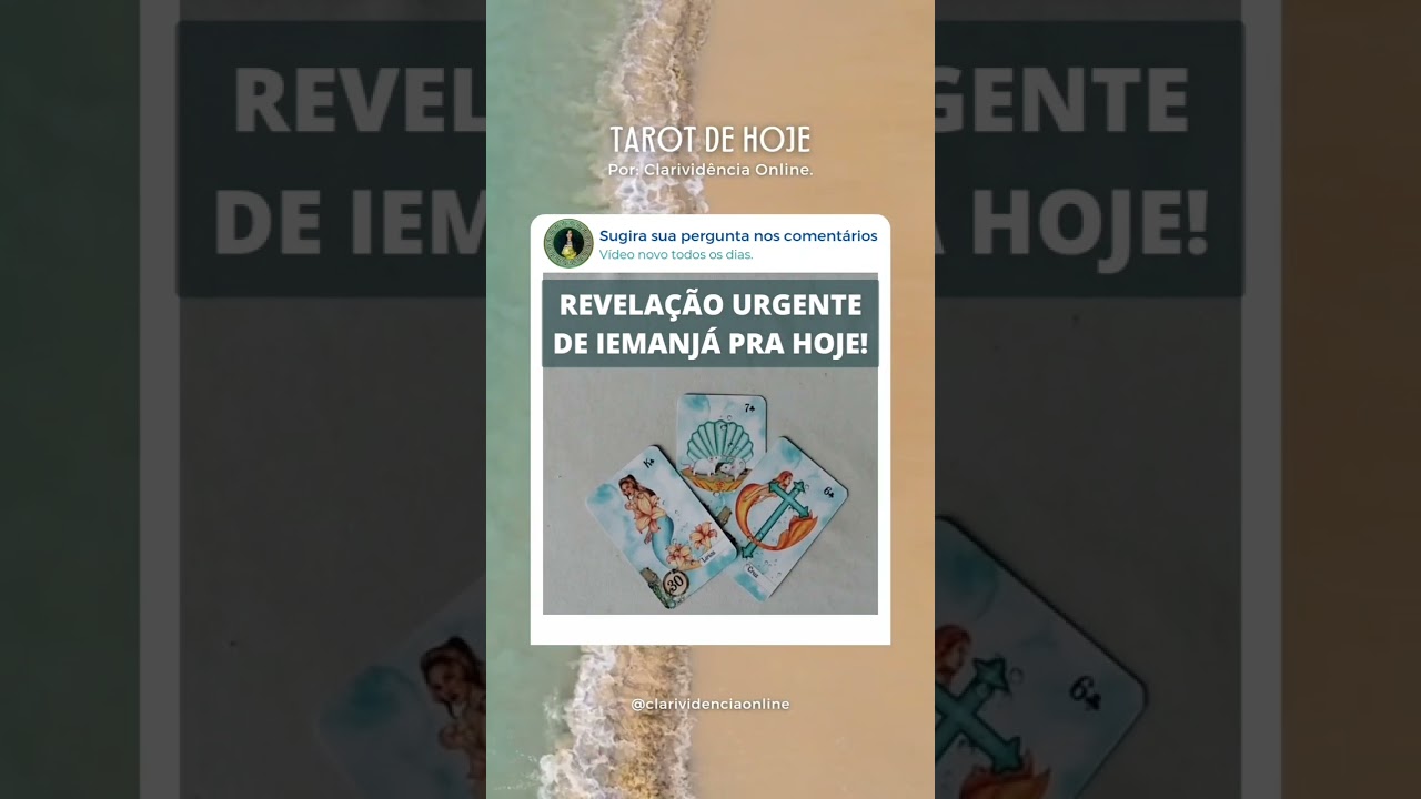 Read more about the article 🌊 REVELAÇÃO URGENTE DE IEMANJÁ PRA HOJE! 👸🏻🌟🌊 #SHORTS EM ALTA! 🌟 TAROT DE HOJE!