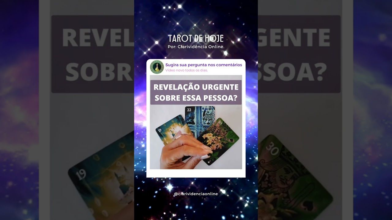 Read more about the article 🔮 REVELAÇÃO URGENTE SOBRE ESSA PESSOA! ❤️ #SHORTS EM ALTA! 🌟 TAROT DE HOJE!