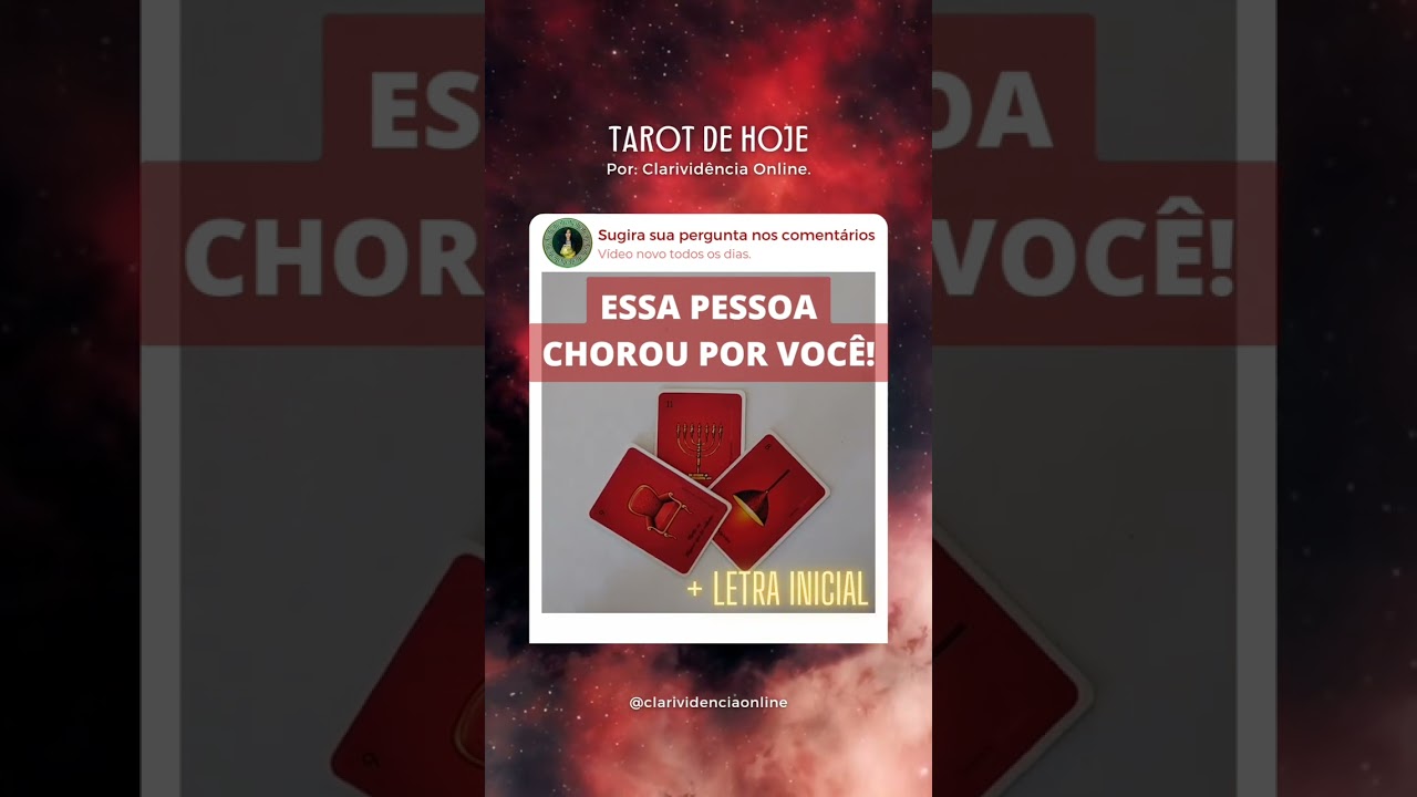 Read more about the article 🔮 ESSA PESSOA CHOROU POR VOCÊ + LETRA INICIAL! 💛 #SHORTS EM ALTA 🌟 TAROT DE HOJE!