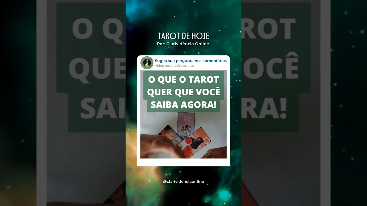 Read more about the article 🔮 O QUE O TAROT QUER QUE VOCÊ SAIBA AGORA! 💛 #SHORTS EM ALTA! 🌟 #TAROTHOJE