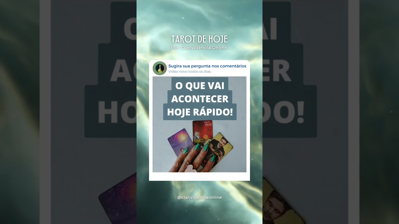 Read more about the article 🔮 O QUE VAI ACONTECER HOJE RÁPIDO COM VOCÊ! ❤️ #SHORTS EM ALTA 🌟 TAROT DE HOJE!