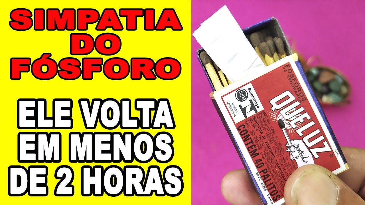 Read more about the article SIMPATIA DO FÓSFORO PARA O SER AMADO VOLTAR RÁPIDO – FAÇA AGORA