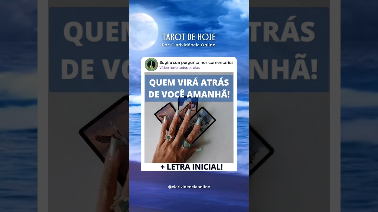 Read more about the article 🔮 QUEM VIRÁ ATRÁS DE VOCÊ AMANHÃ + LETRA INICIAL 💛  #SHORTS EM ALTA! 🌟 #TAROTHOJE