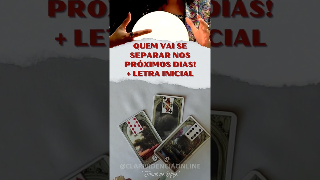 Read more about the article 🔮 QUEM VAI SE SEPARAR NOS PRÓXIMOS DIAS + LETRA INICIAL! 💛 #SHORTS EM ALTA! 🌟 #TAROTHOJE