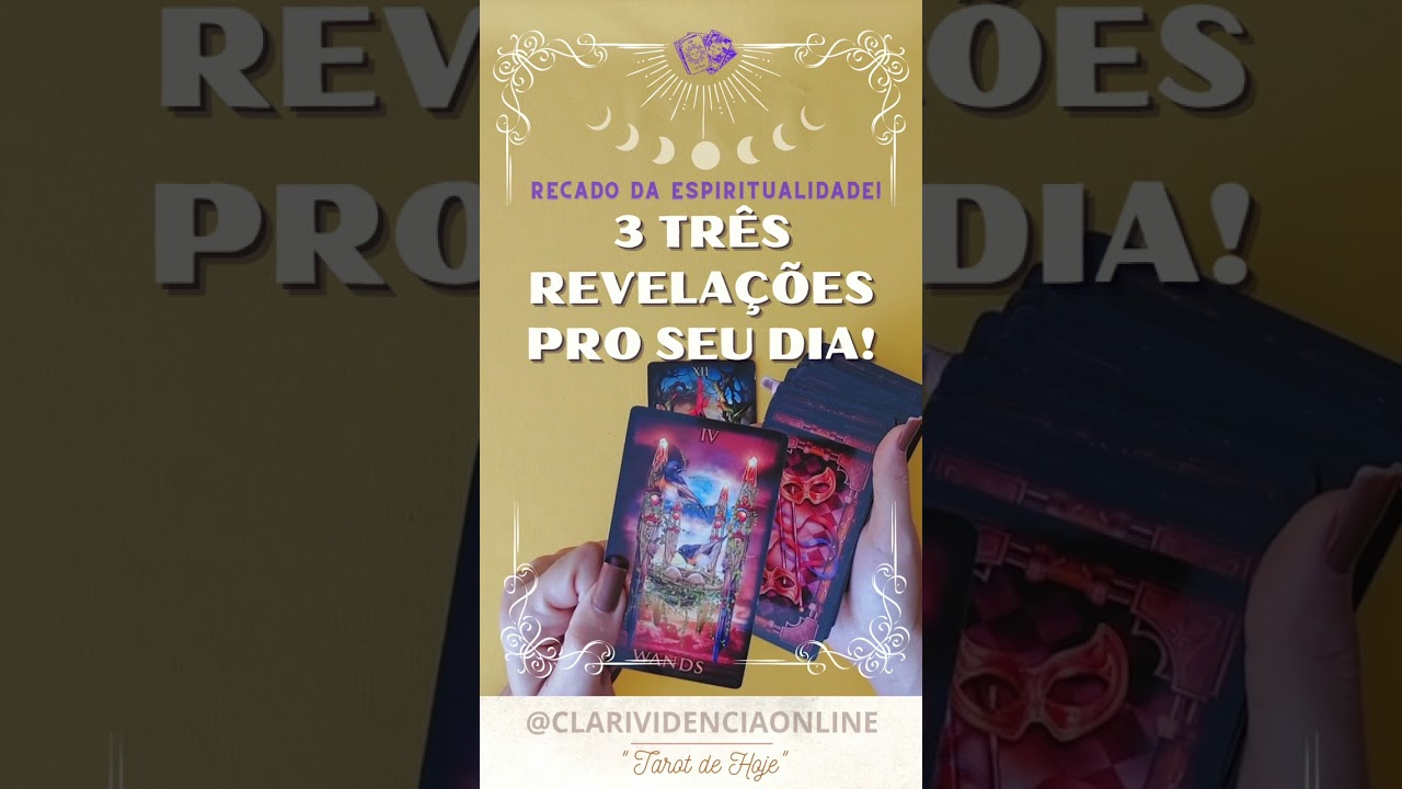 Read more about the article ❤️ 3 REVELAÇÕES PRO SEU DIA! ✨ #TAROT 🌟 #TAROTHOJE
