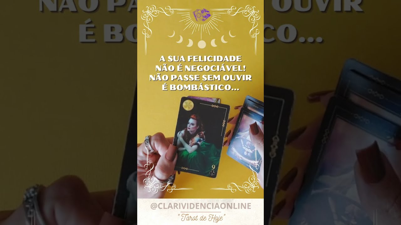 Read more about the article 🌹 A SUA FELICIDADE NÃO É NEGOCIÁVEL, NÃO PASSE SEM OUVIR, É BOMBÁSTICO! ✨ #TAROT 🌟 #TAROTHOJE