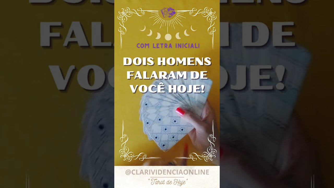 Read more about the article ❤️ DOIS HOMENS FALARAM DE VOCÊ HOJE + LETRA INICIAL! ✨ #TAROT 🌟 #TAROTHOJE