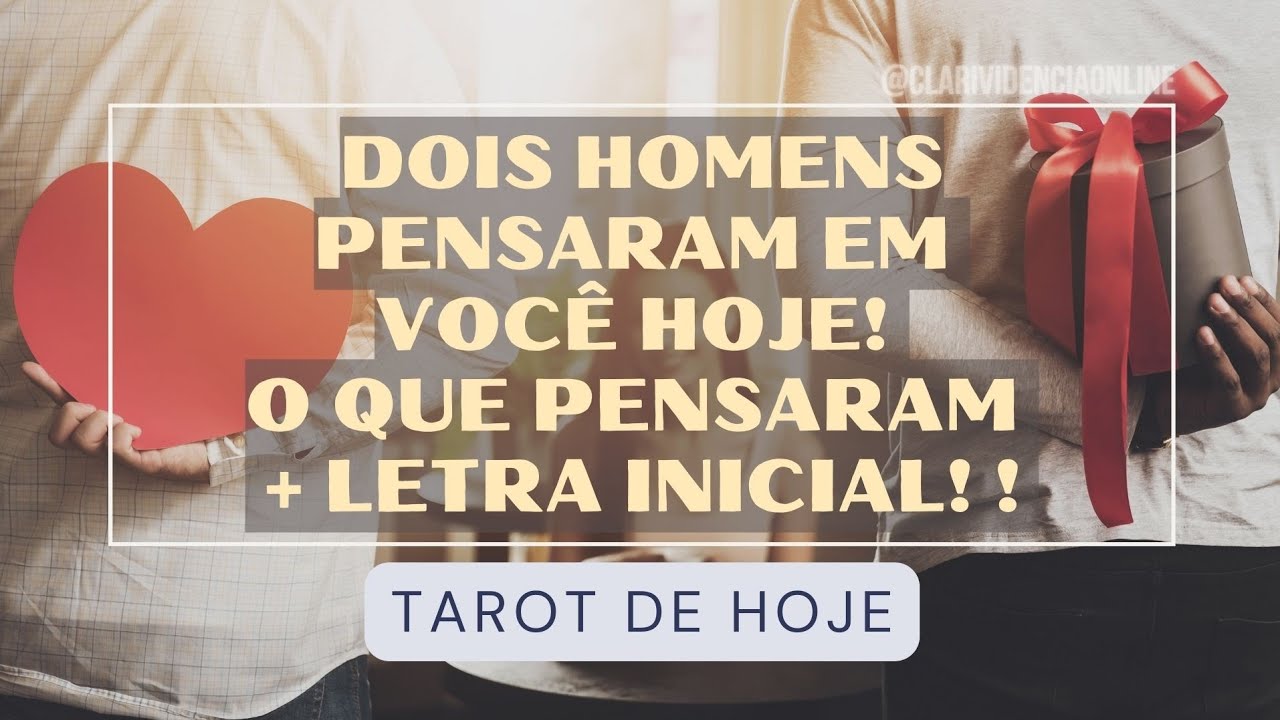Read more about the article 🌹 DOIS HOMENS PENSARAM EM VOCÊ HOJE! O QUE PENSARAM + LETRA INICIAL! ✨ #TAROT 🌟 #TAROTHOJE