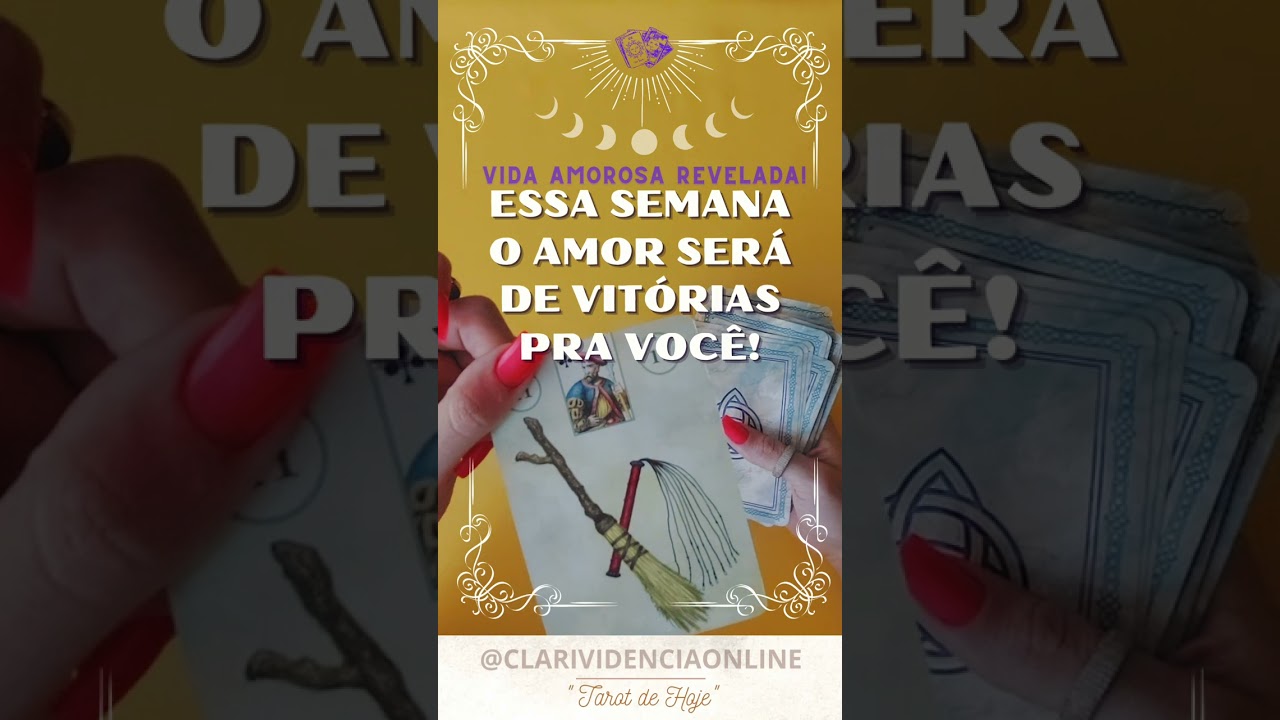 Read more about the article ❤️ ESSA SEMANA O AMOR SERÁ DE VITÓRIAS PRA VOCÊ! ✨ #TAROT 🌟 #TAROTHOJE