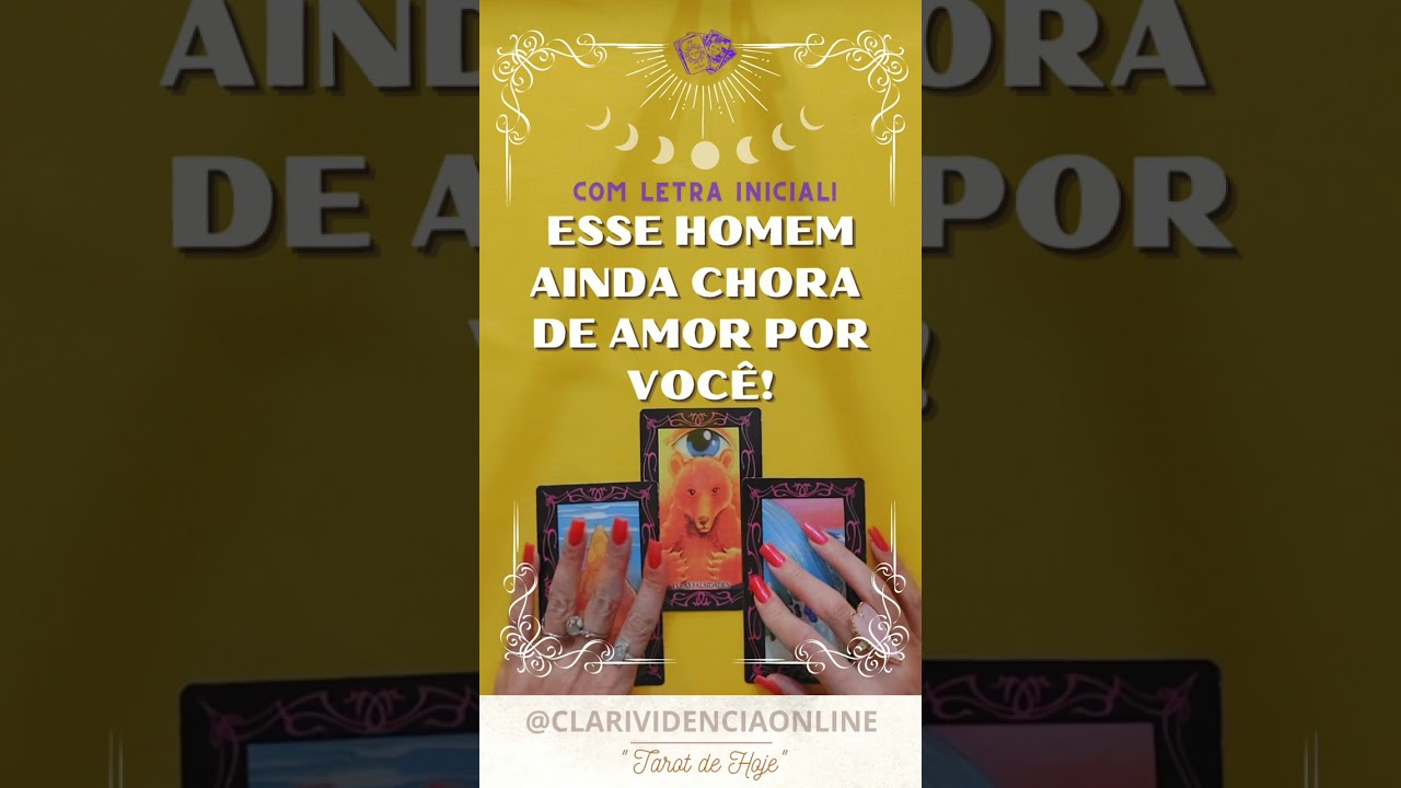 Read more about the article ❤️ ESSE HOMEM AINDA CHORA DE AMOR POR VOCÊ + LETRA INICIAL! ✨ #TAROT 🌟 #TAROTHOJE