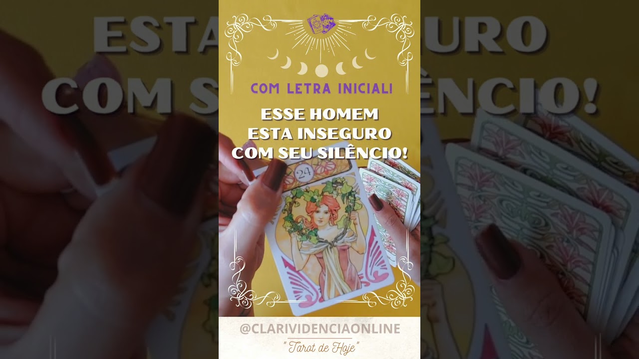 Read more about the article ❤️ ESSE HOMEM ESTA INSEGURO COM SEU SILÊNCIO + LETRA INICIAL! ✨ #TAROT 🌟 #TAROTHOJE