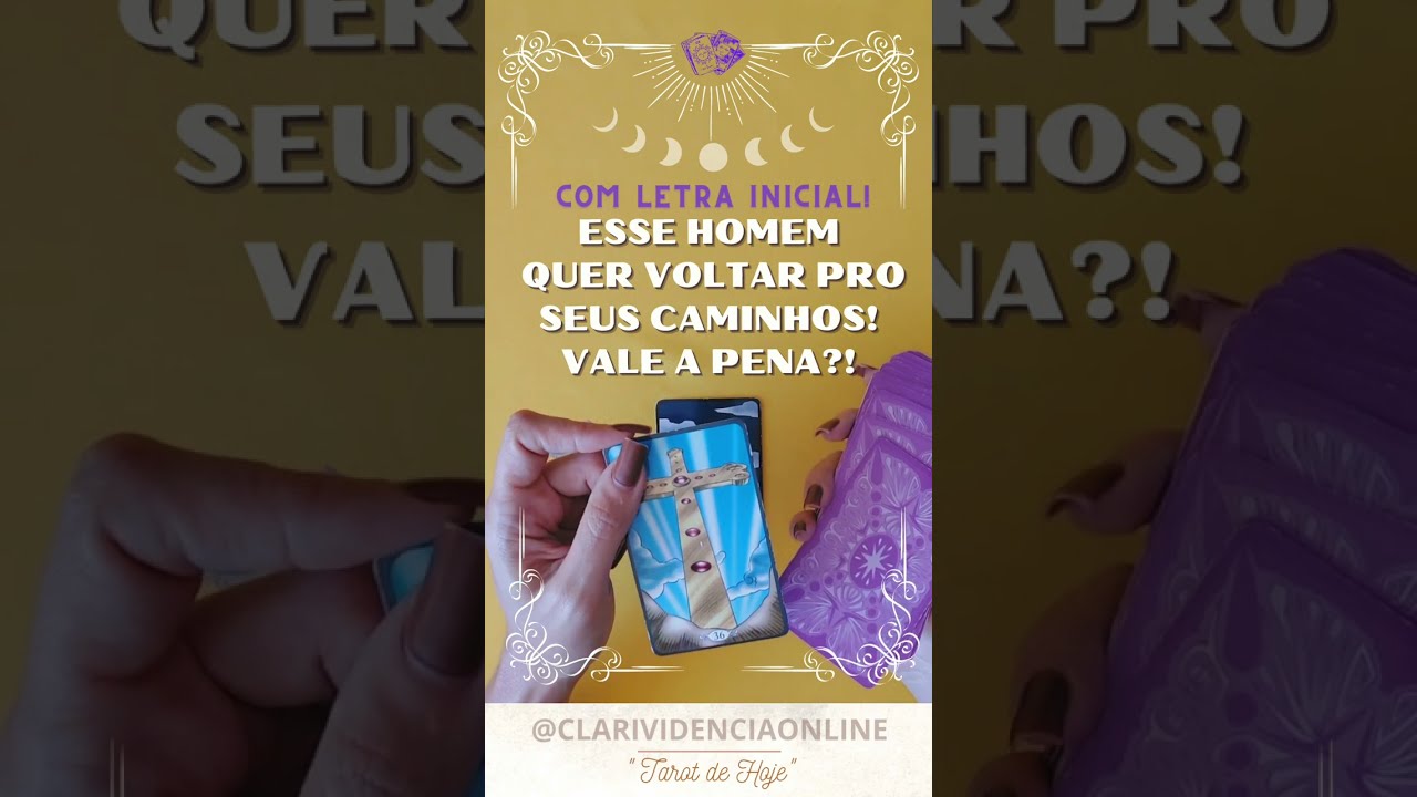Read more about the article ❤️ ESSE HOMEM QUER VOLTAR PROS SEUS CAMINHOS + LETRA INICIAL! ✨ #TAROT 🌟 #TAROTHOJE