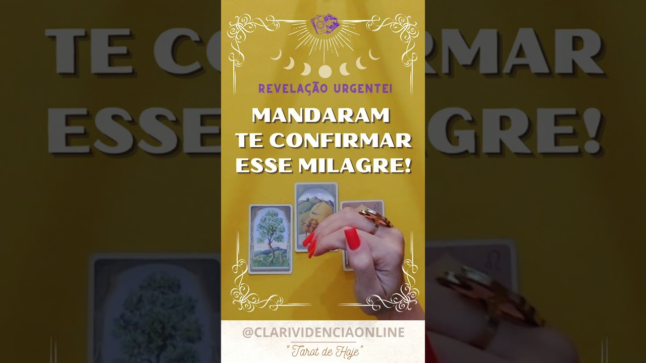 Read more about the article ❤️ MANDARAM TE CONFIRMAR ESSE MILAGRE! REVELAÇÃO URGENTE… ✨ #TAROT 🌟 #TAROTHOJE