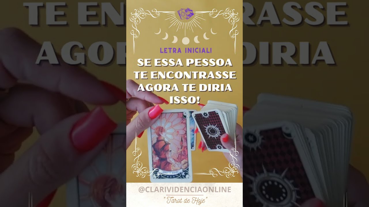 Read more about the article ❤️ SE ESSA PESSOA TE ENCONTRASSE AGORA TE DIRIA ISSO + LETRA INICIAL! ✨ #TAROT 🌟 #TAROTHOJE