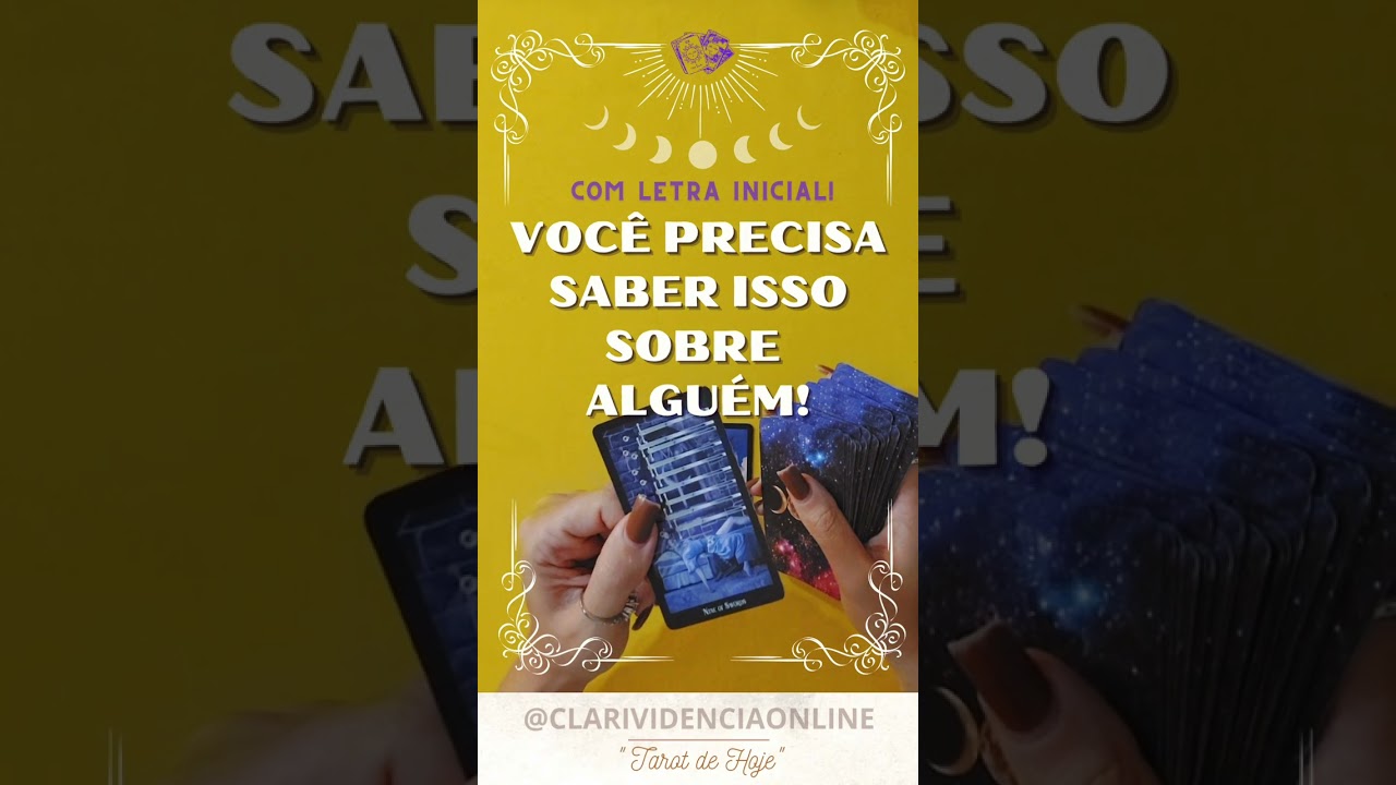 Read more about the article ❤️ VOCÊ PRECISA SABER ISSO SOBRE ALGUÉM + LETRA INICIAL! ✨ #TAROT 🌟 #TAROTHOJE