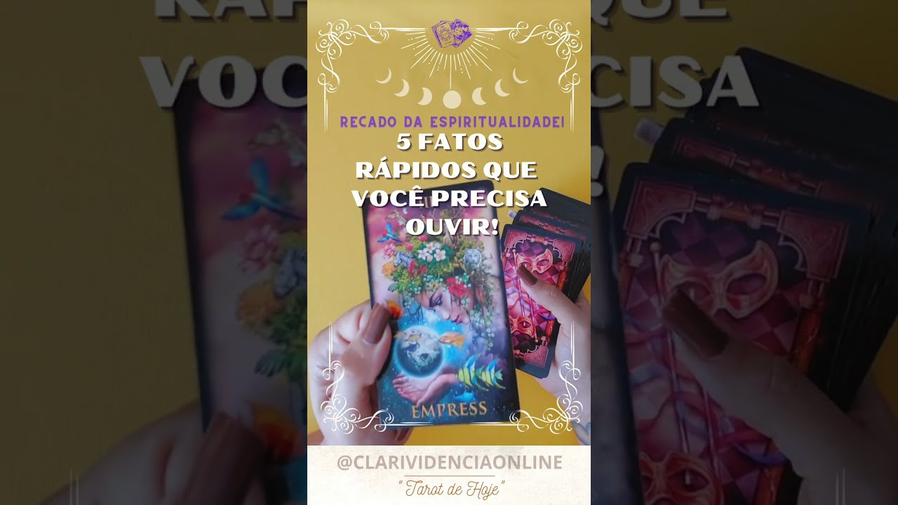 Read more about the article ❤️ 5 FATOS RÁPIDOS QUE VOCÊ PRECISA OUVIR! ✨ #TAROT 🌟 #TAROTHOJE