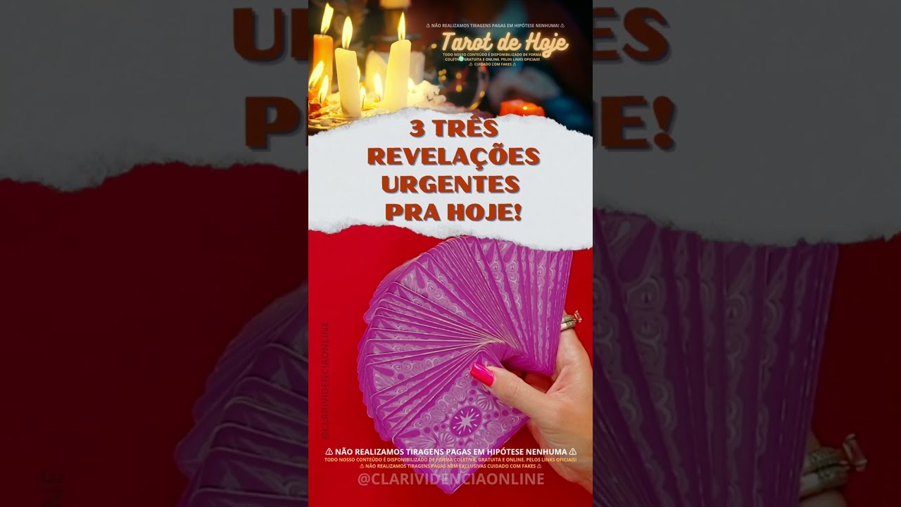 Read more about the article ✡ 3 REVELAÇÕES URGENTE PR HOJE! ✨ #TAROT 🌟 #TAROTHOJE