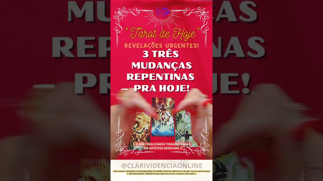 Read more about the article ❤️ 3 TRÊS MUDANÇAS REPENTINAS PRA HOJE! ✨ #TAROT 🌟 #TAROTHOJE