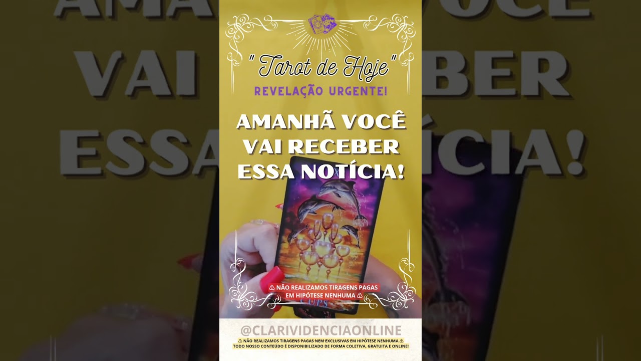 Read more about the article ❤️ AMANHÃ VOCÊ VAI RECEBER ESSA NOTÍCIA! ✨ #TAROT 🌟 #TAROTHOJE