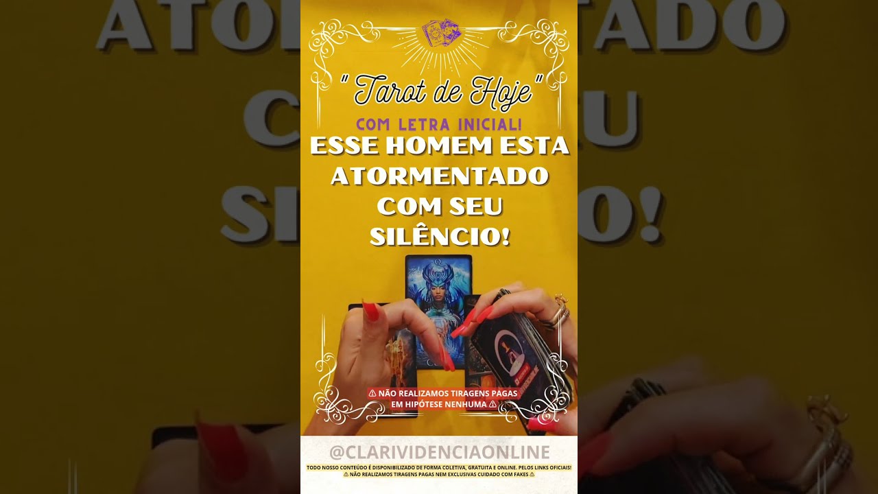Read more about the article ❤️ ESSE HOMEM ESTA ATORMENTADO COM SEU SILÊNCIO + LETRA INICIAL! ✨ #TAROT 🌟 #TAROTHOJE