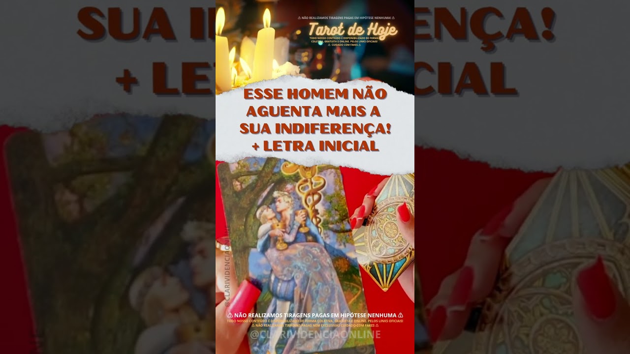 Read more about the article 🎩 ESSE HOMEM NÃO AGUENTA MAIS A SUA INDIFERENÇA + LETRA INICIAL! ✨ #TAROT 🌟 #TAROTHOJE