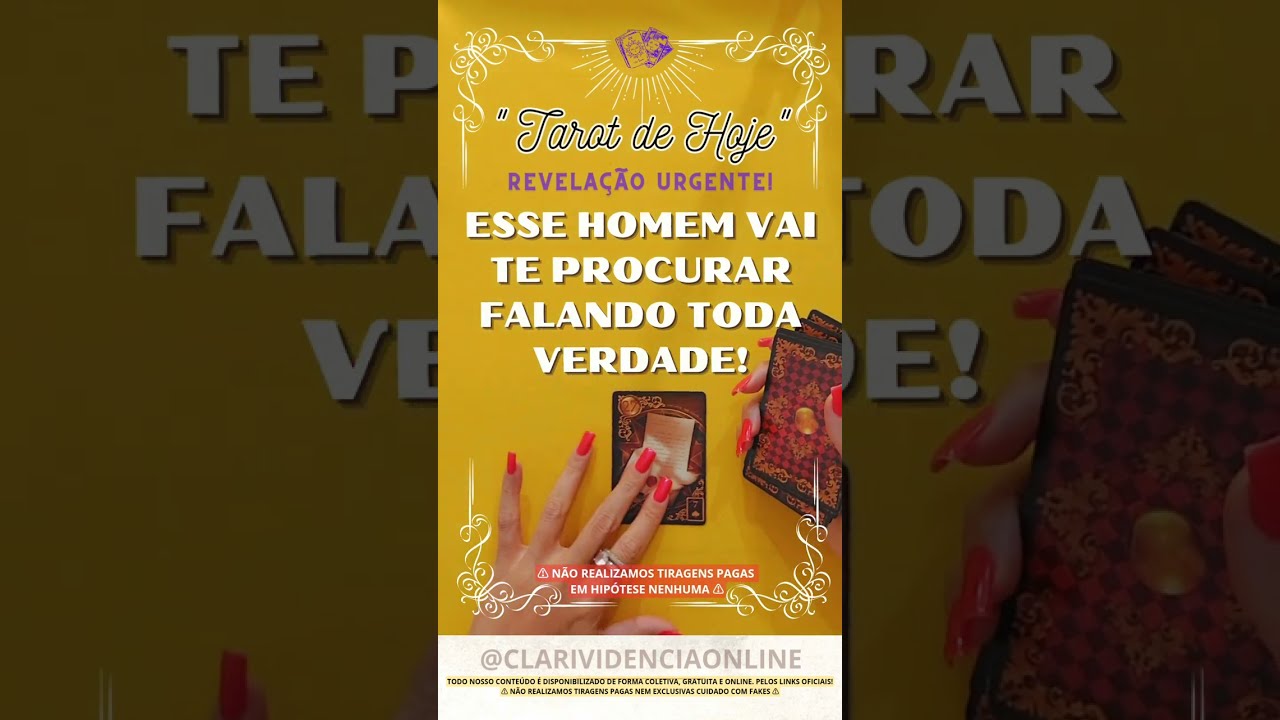 Read more about the article ❤️ ESSE HOMEM VAI TE PROCURAR FALANDO TODA VERDADE + LETRA INICIAL! ✨ #TAROT 🌟 #TAROTHOJE