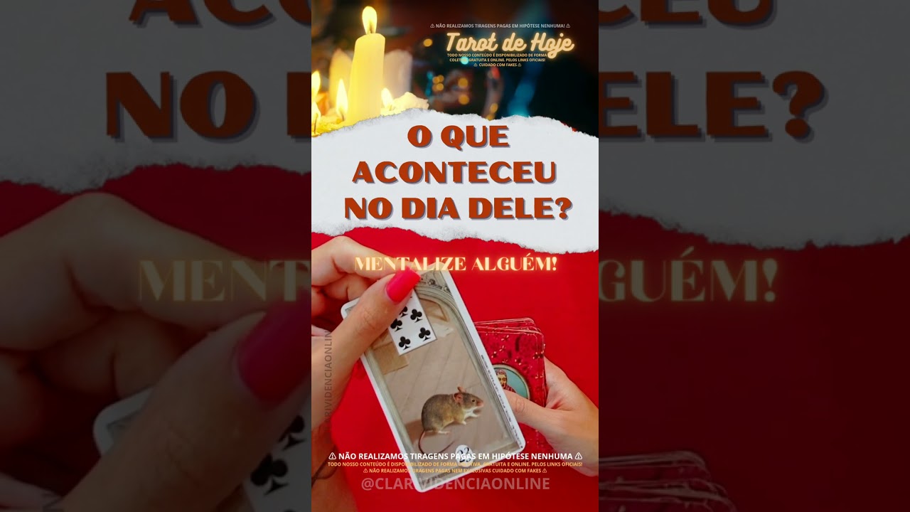 Read more about the article 💭 O QUE ACONTECEU NO DIA DELE?! MENTALIZE ALGUÉM! ✨ #TAROT 🌟 #TAROTHOJE