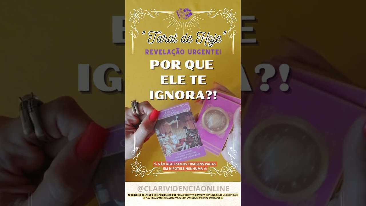 Read more about the article ❤️ POR QUE ELE TE IGNORA? MENTALIZE O SER AMADO TAROT DO AMOR!  ✨ #TAROT 🌟 #TAROTHOJE
