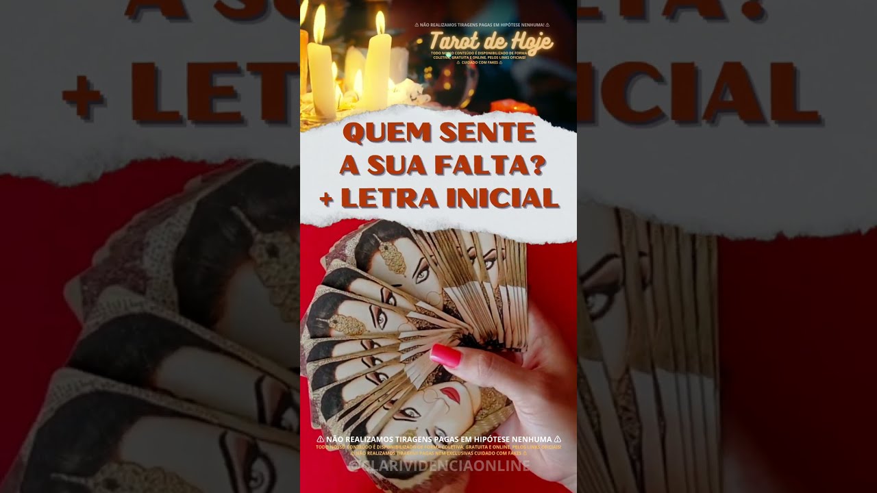 Read more about the article ❤️ QUEM SENTE A SUA FALTA + LETRA INICIAL! ✨ #TAROT 🌟 #TAROTHOJE