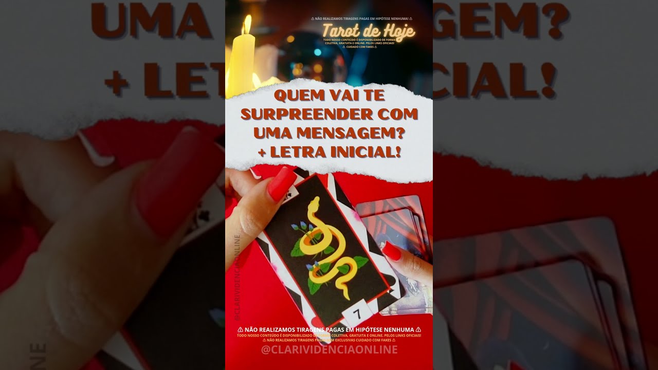 Read more about the article 🎩 QUEM VAI TE SURPREENDER COM UMA MENSAGEM + LETRA INICIAL! ✨ #TAROT 🌟 #TAROTHOJE