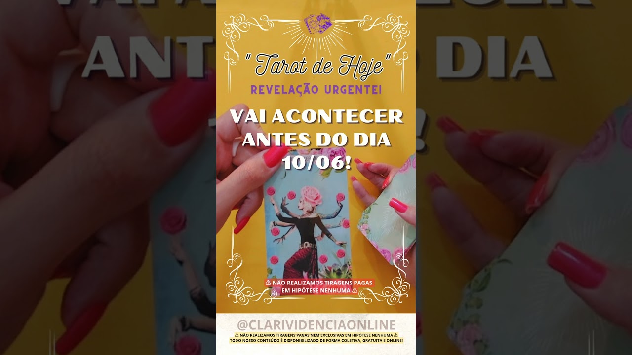 Read more about the article ❤️ VAI ACONTECER ANTES DO DIA 10/06! ✨ #TAROT 🌟 #TAROTHOJE