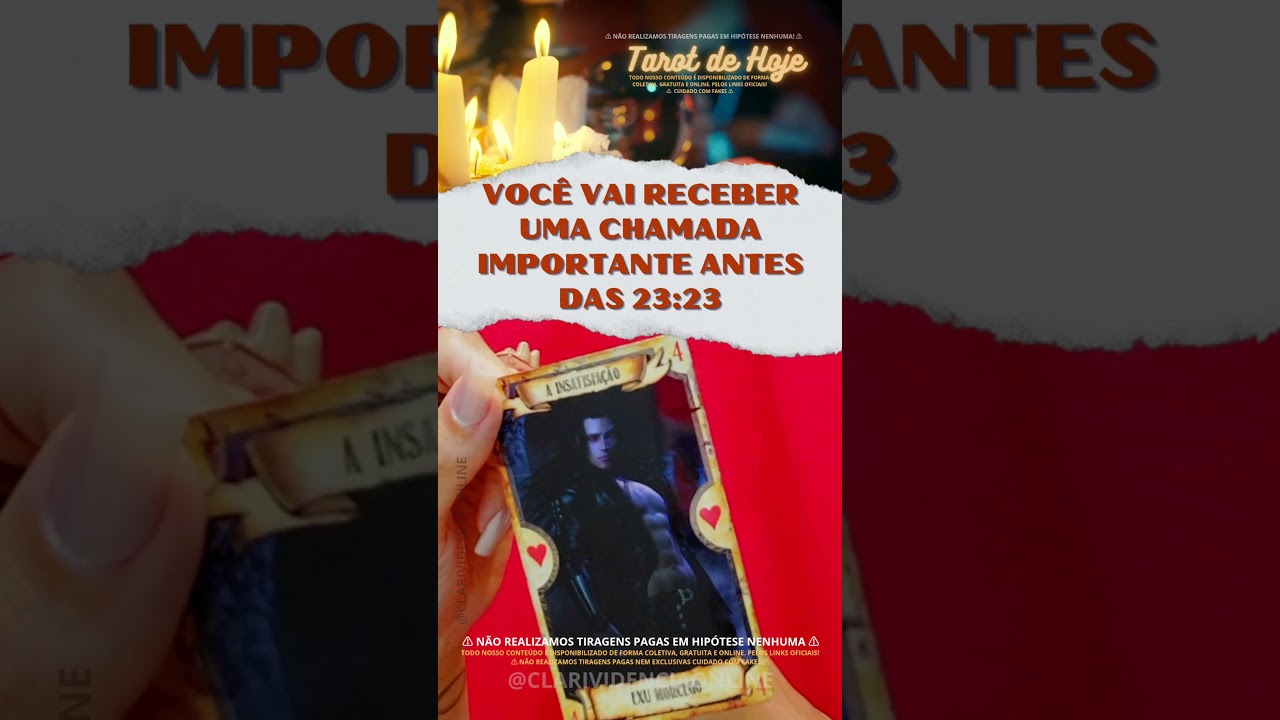 Read more about the article 🎩 VOCÊ VAI RECEBER UMA CHAMADA IMPORTANTE ANTES DAS 23:23!🌟 #TAROTHOJE #TAROT