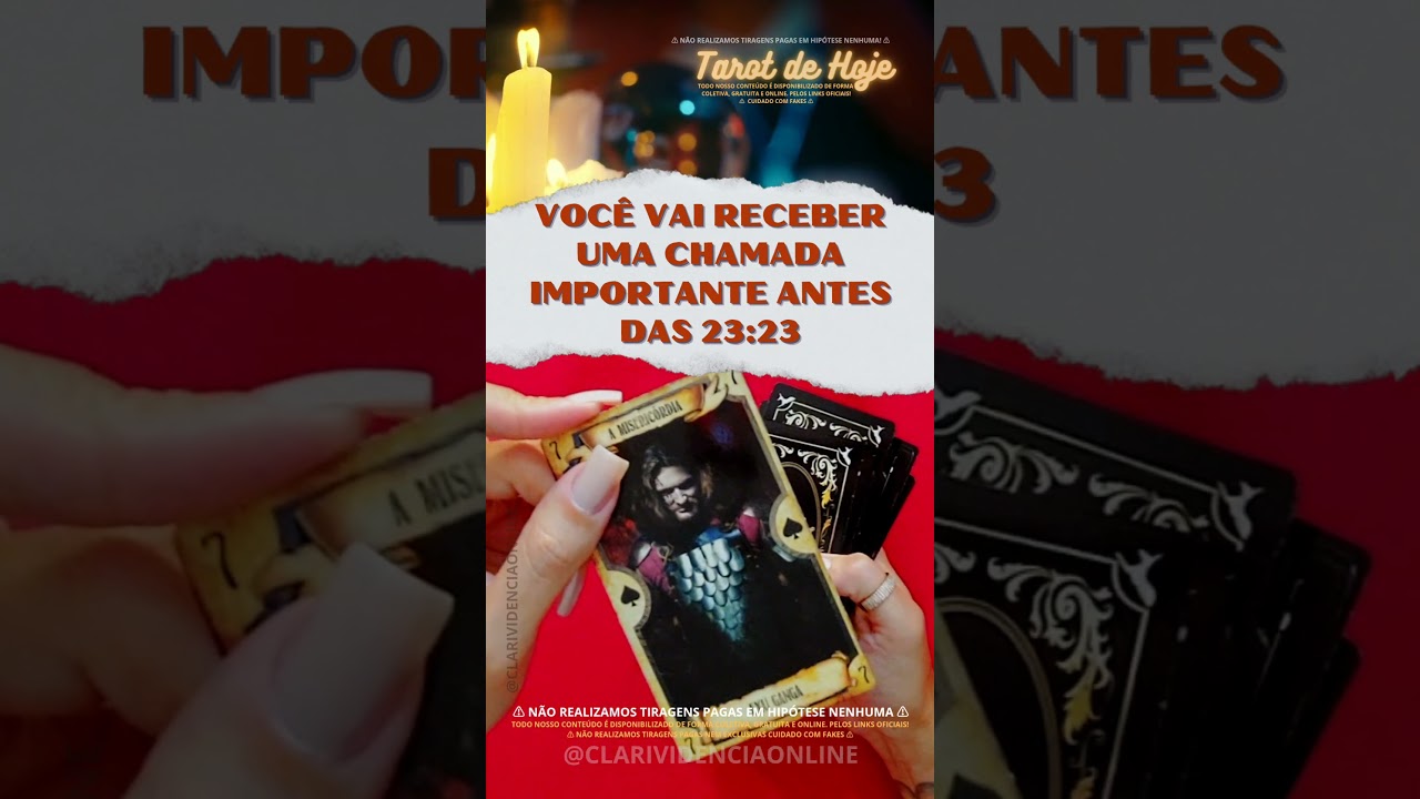 Read more about the article 🎩 VOCÊ VAI RECEBER UMA CHAMADA IMPORTANTE ANTES DAS 23:23!!🌟 #TAROTHOJE #TAROT