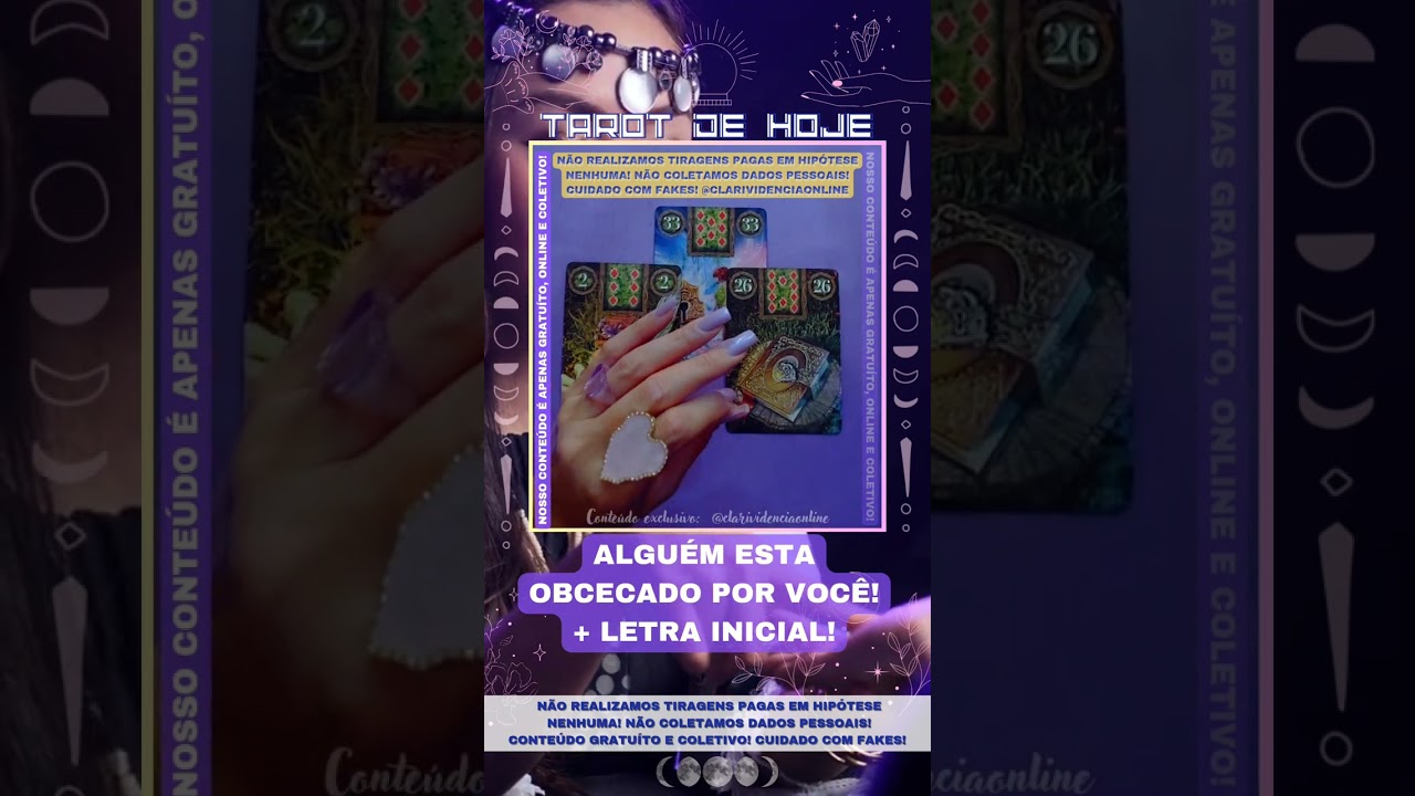 Read more about the article 🔮 ALGUÉM ESTA OBCECADO POR VOCÊ + LETRA INICIAL! 🌟 #TAROTHOJE #TAROT
